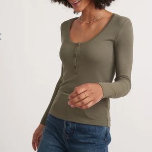 Marine Layer Lexi Henley - Olive - XS